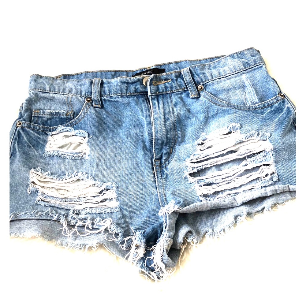 Jean shorts ripped